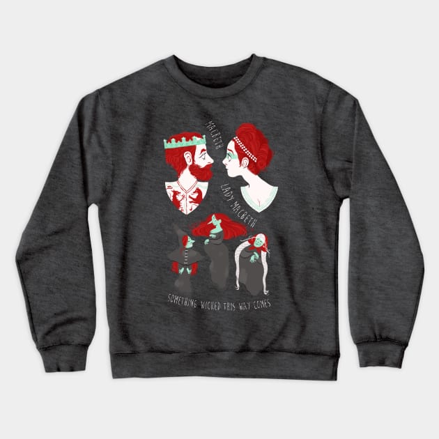 Shakespearean pattern - Macbeth Crewneck Sweatshirt by fabiomancini